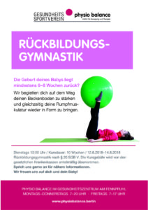 Rückbildungsgymnastik in der physiobalance Berlin